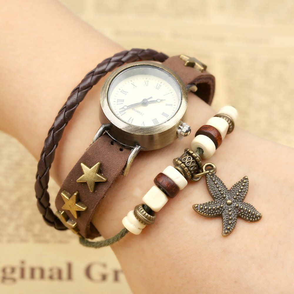 ✨✨BRAND NEW Preppy Leather Watch Women's Fashion Accessory - Picture 3 of 11